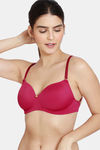 Zivame Beautiful Basics Padded Non Wired 3/4th Coverage Backless Bra - Raspberry Radiance — thumbnail 4